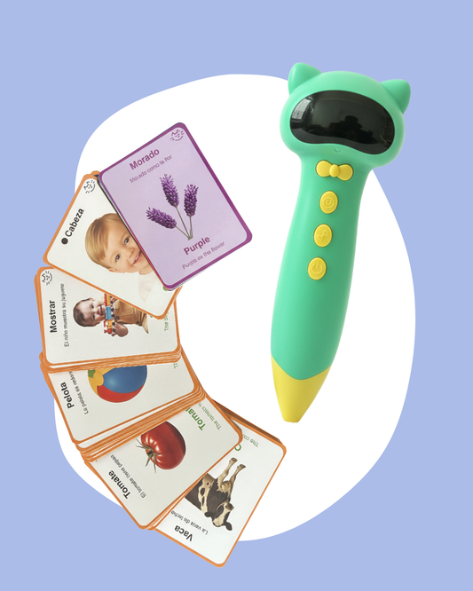 Capitán Miau® Talking Pen – Lector Educativo Bilingüe (Nivel 1: 1+) - VERDE